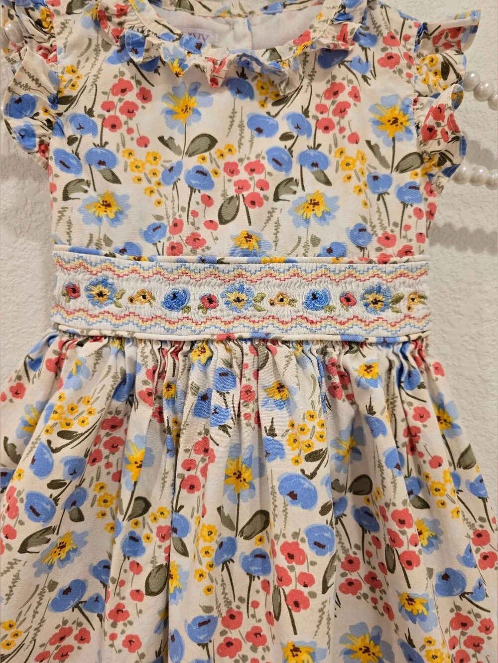 iris & ivy Floral Dress in White, Blue, Yellow, Pink
